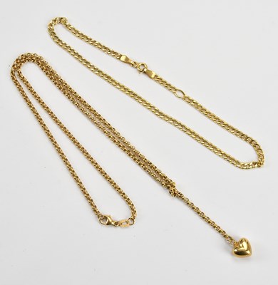 Lot 288 - A 9ct yellow gold hoop link necklace with...