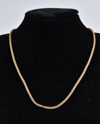 Lot 258 - A 9ct yellow gold rope twist necklace, length...