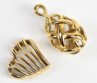 Lot 311 - A 14ct yellow gold heart shaped pendant, and a...