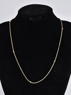 Lot 315 - An Italian 9ct yellow gold fine link necklace...