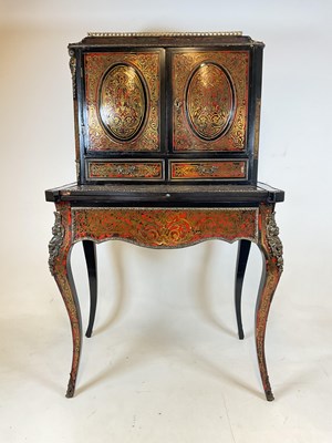 Lot 676 - A late 19th century Boulle work lady's desk...