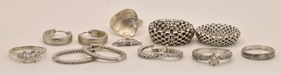 Lot 1545 - A group of 925 silver jewellery comprising two...