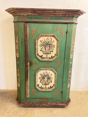 Lot 670 - A 19th century Continental painted marriage...