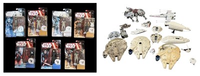 Lot 496 - STAR WARS; fourteen assorted toys and models...