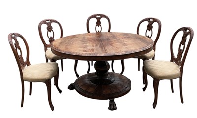 Lot 16 - A good late 19th century rosewood circular...