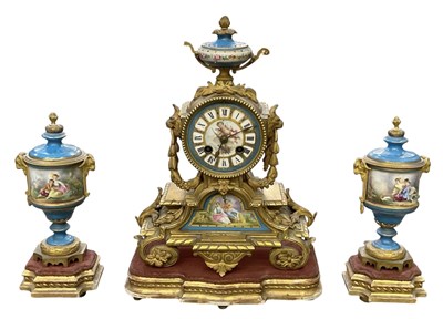 Lot 155 - A late 19th century French gilt metal ormolu...