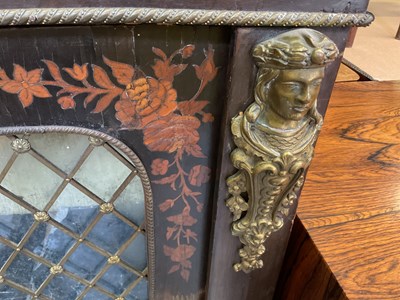Lot 35 - A good 19th century marquetry inlaid gilt...