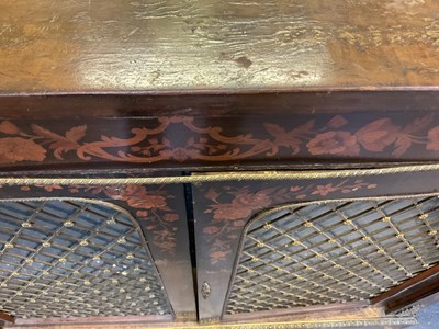 Lot 35 - A good 19th century marquetry inlaid gilt...