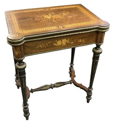 Lot 10 - A late 19th century French rosewood and...