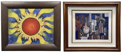 Lot 317 - UNATTRIBUTED; a modern Thai oil on board,...