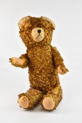 Lot 2374 - A vintage 1950s teddy bear, length 68cm.