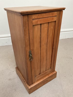 Lot 1310 - An Edwardian pine bedside pot cupboard, height...
