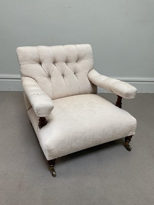 Lot 1212 - A library chair in the manner of Howard & Sons,...