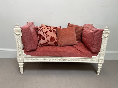 Lot 184 - A Victorian cast iron daybed, height 84cm,...