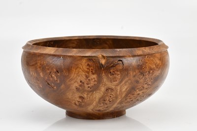 Lot 1497 - R.A.Y; a contempoary burr elm bowl, height...