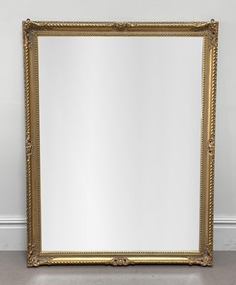 Lot 2091 - A reproduction gilt framed rectangular wall...
