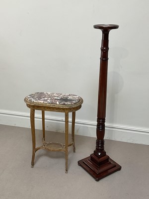 Lot 2066 - An early 20th century carved giltwood two tier...