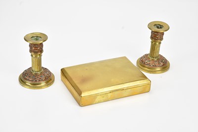 Lot 597 - A pair of early 20th century copper and brass...