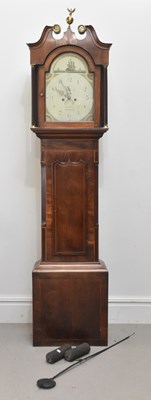 Lot 1346 - A longcase clock with sail ship scene to dial