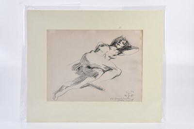 Lot 2349 - GEORG EISLER; pencil sketch, female nude,...