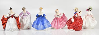 Lot 1292 - ROYAL DOULTON; a collection of six figures...