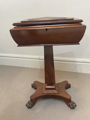 Lot 1209 - A 19th century mahogany sarcophagus form...