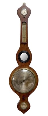 Lot 232 - A 19th century mahogany wheel barometer, with...