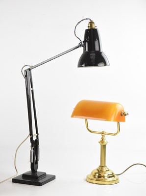 Lot 481 - A black painted metal Anglepoise type lamp,...