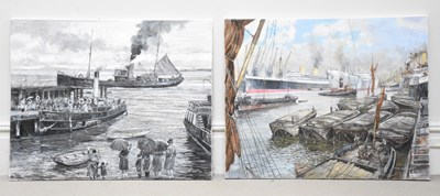 Lot 1518 - EDGAR HODGES (1928-2025); two oils on canvas,...
