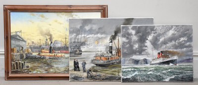 Lot 1520 - EDGAR HODGES (1928-2025); three oils on canvas,...