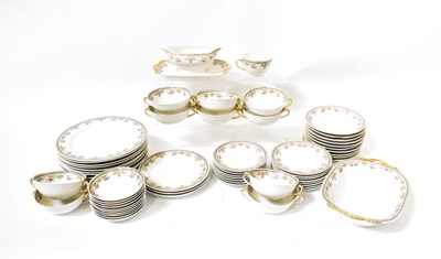 Lot 659 - LIMOGES; part tea and dinner service with...