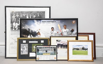 Lot 698 - A signed cricketing montages including England...