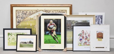 Lot 704 - A collection of cricket related prints and...