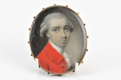 Lot 528 - A 19th century portrait miniature representing...