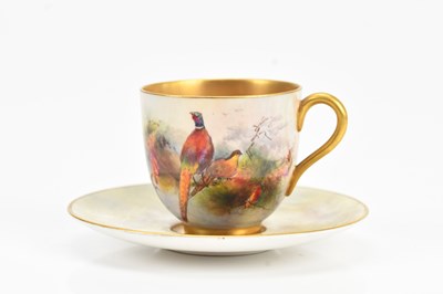 Lot 1337 - JAMES STINTON FOR ROYAL WORCESTER; a hand...