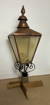 Lot 759 - A Victorian style copper street lantern with...