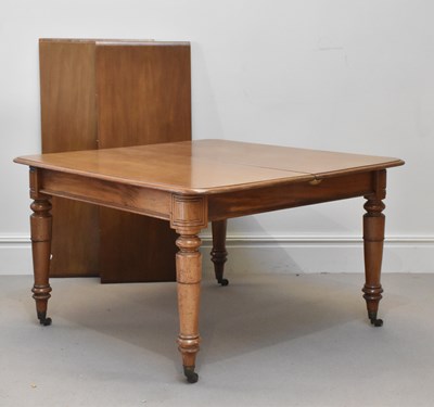 Lot 1237 - A Victorian mahogany exending dining table...