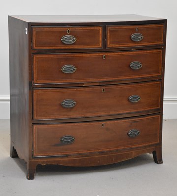 Lot 1239 - A 19th century mahogany and satinwood...