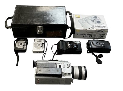 Lot 488 - A quantity of cameras and camera equipment,...