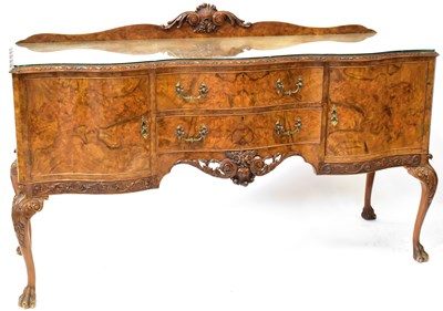 Lot 13 - A reproduction walnut dining suite, comprising...