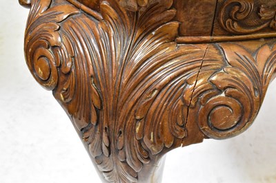 Lot 13 - A reproduction walnut dining suite, comprising...