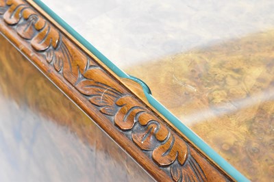 Lot 13 - A reproduction walnut dining suite, comprising...