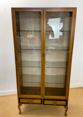 Lot 739 - A mahogany display cabinet, with four glass...