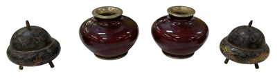 Lot 1027 - A pair of early 20th century Chinese gilt...