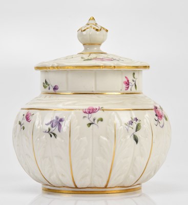 Lot 1371 - ROYAL WORCESTER; a hand painted pot pourri and...