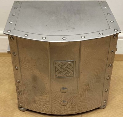 Lot 752 - An Arts and Crafts style steel coal bucket...