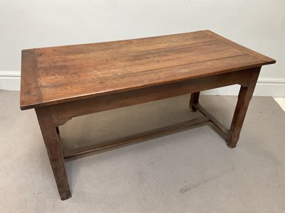 Lot 79 - A 19th century elm refectory type dining table...