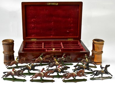 Lot 357 - A mahogany cased Escalado racing game...