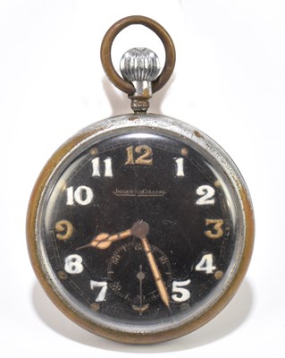 Lot 1304 - JAEGER LECOULTRE; a military issue crown wind pocket watch