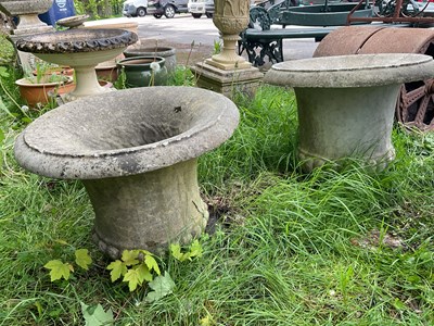 Lot 2139 - A pair of 19th century carved marble garden...